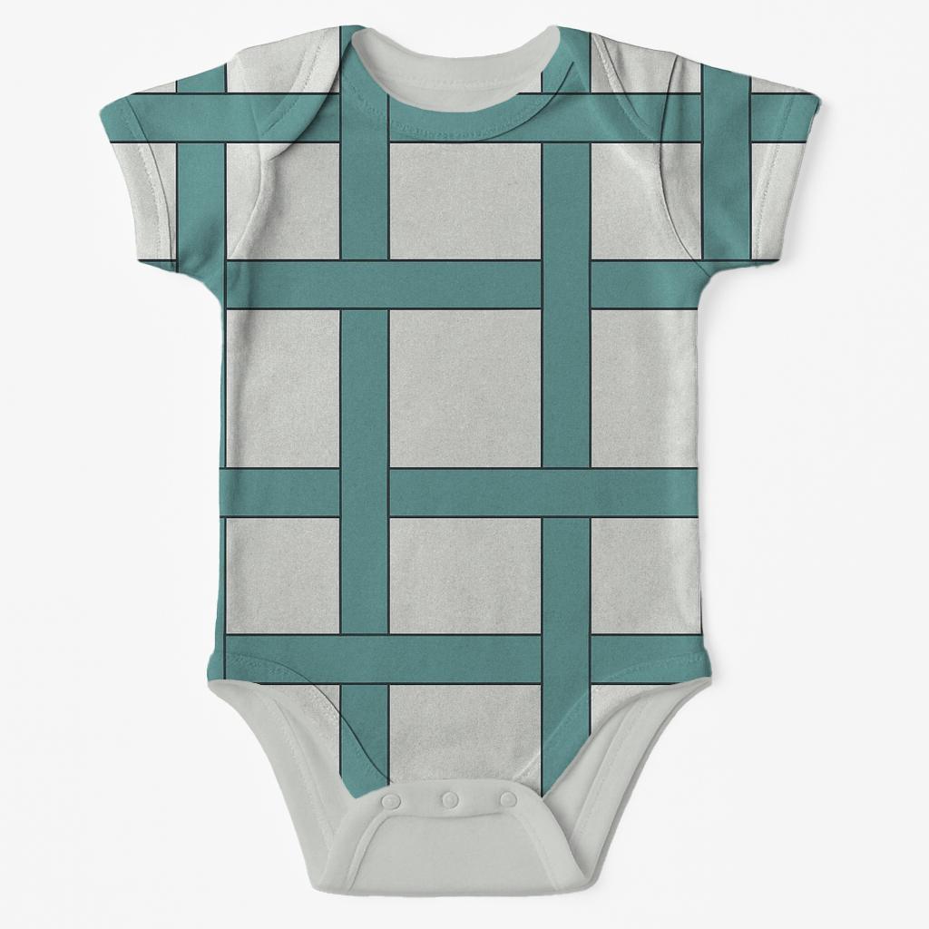Calm Interlace Bands kimono style baby bodysuits