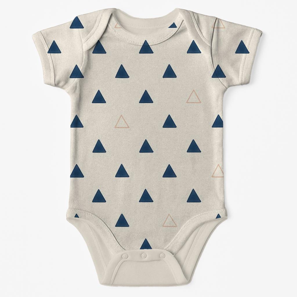 Sparse Triangle Sprinkle personalized infant bodysuits