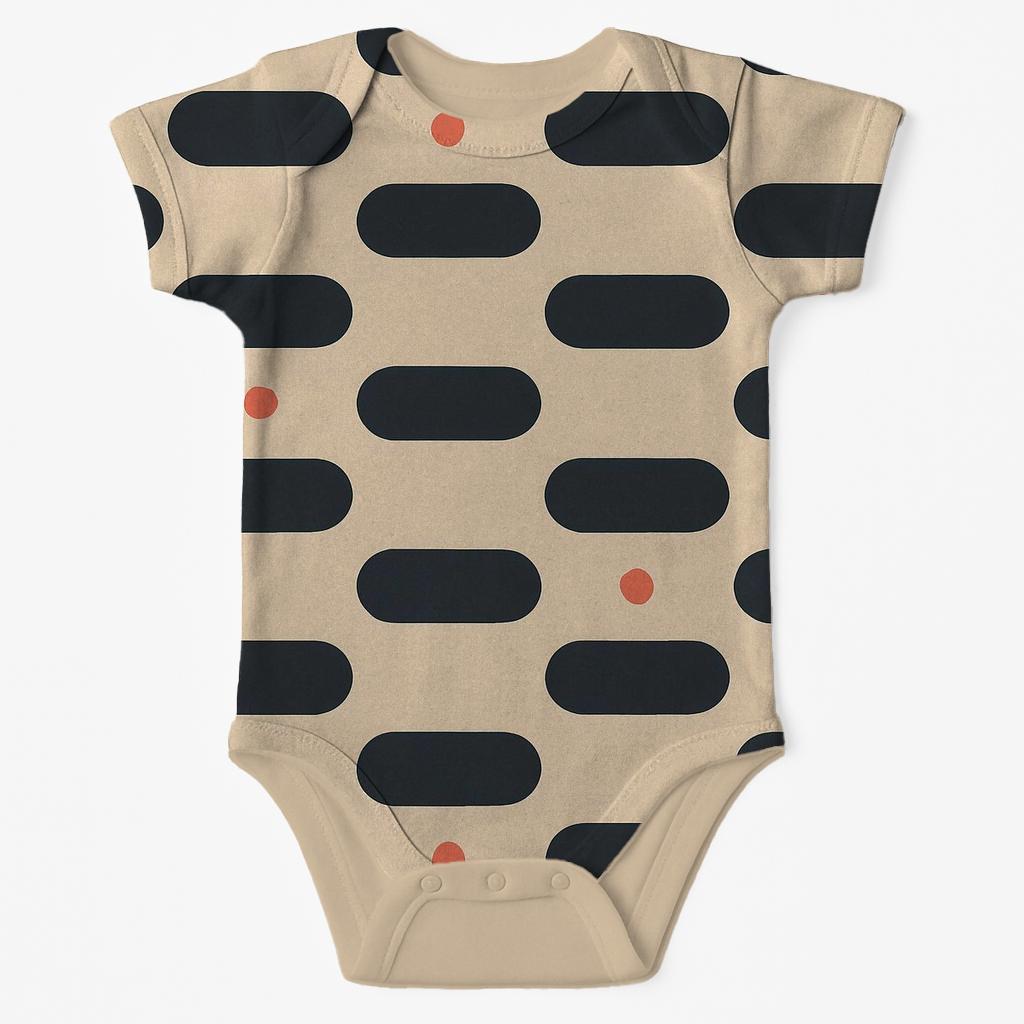 Offset Pebble Lanes personalized infant bodysuits