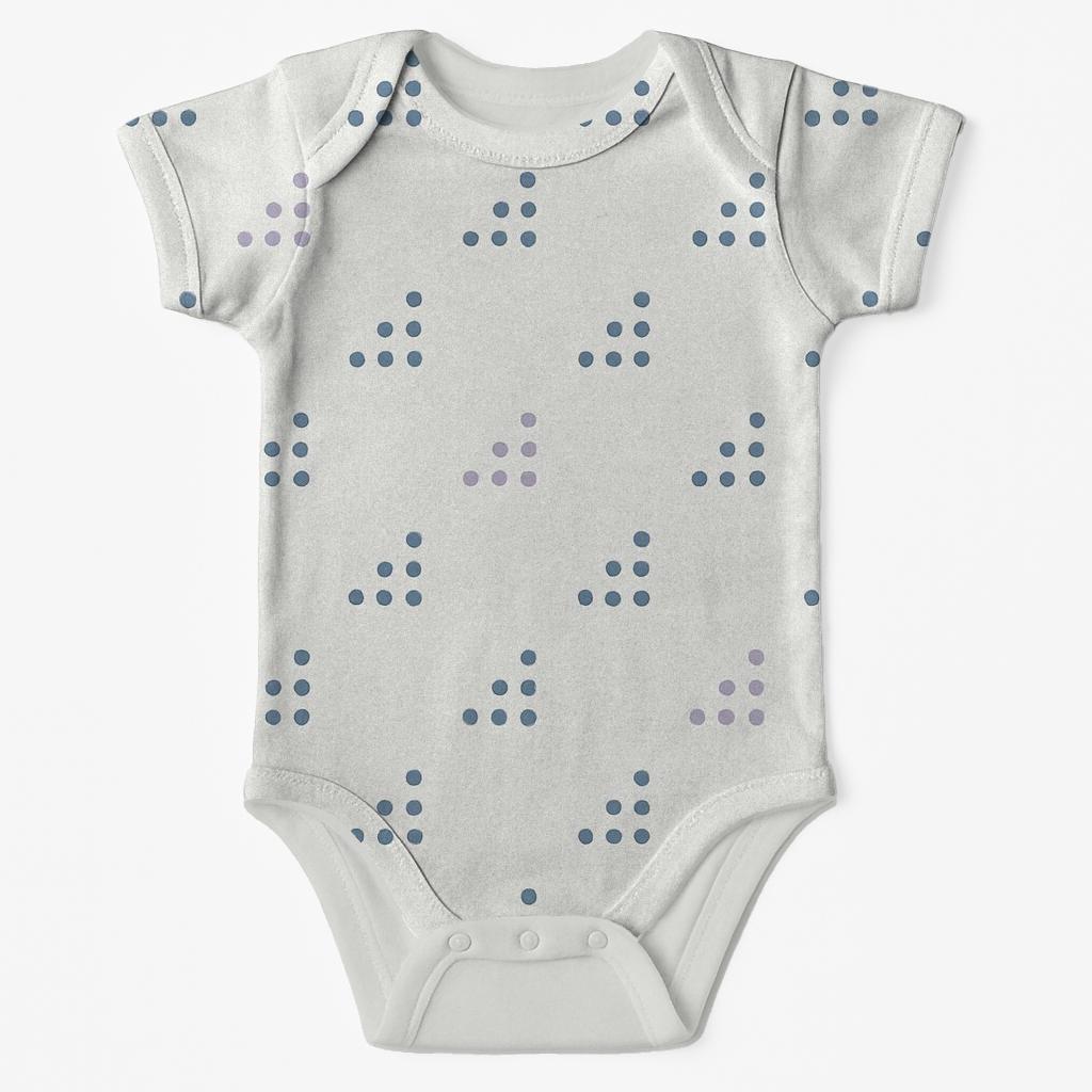 Calm Step Dot Matrix personalized infant bodysuits