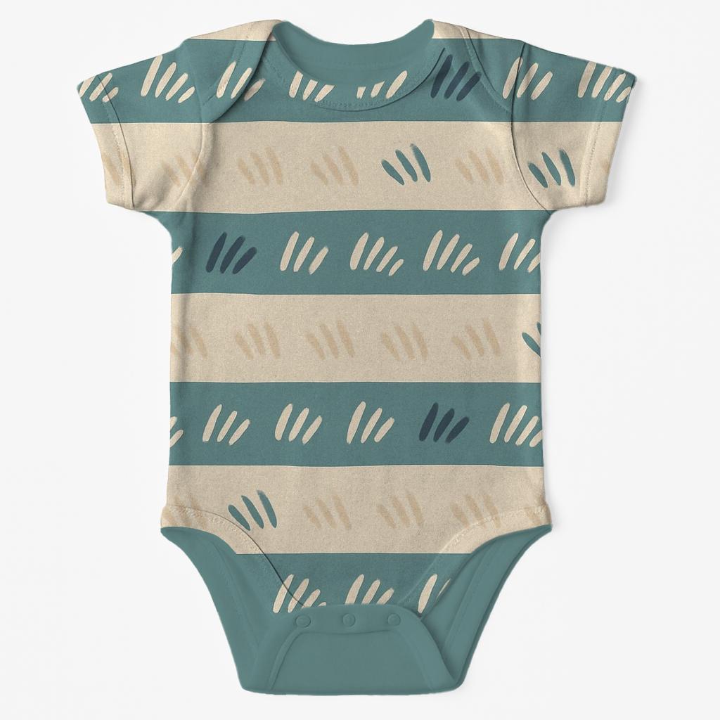 Palm Frond Banding Repeat baby bodysuits for newborns