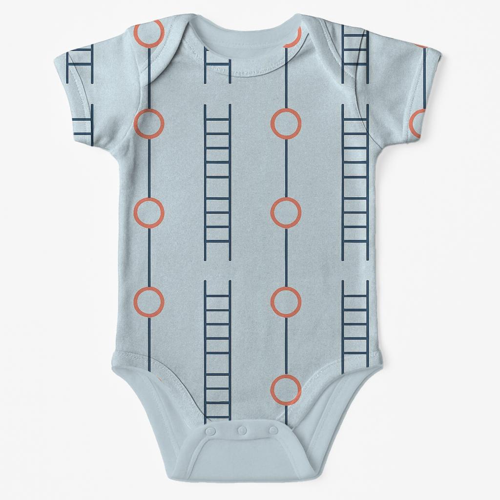 Ringlet Ladder Lines soft cotton baby bodysuits