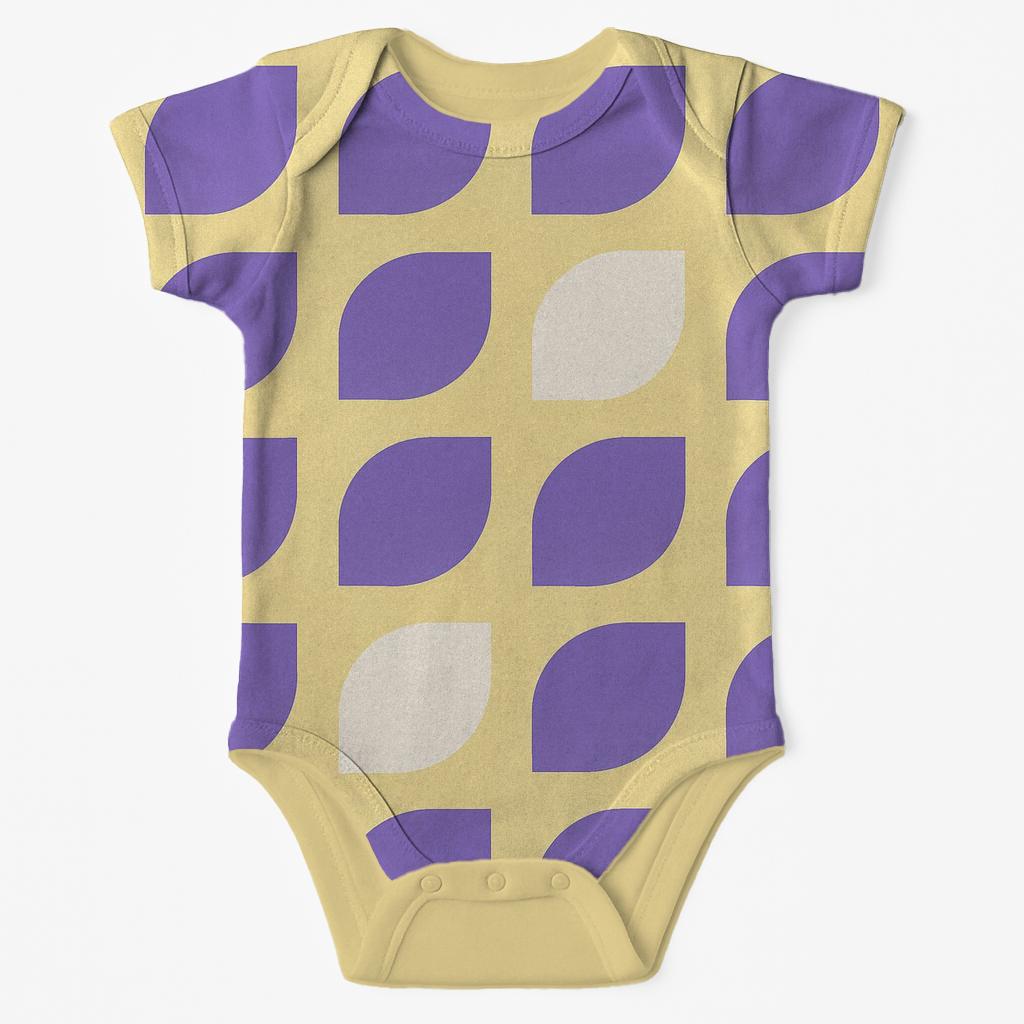 Modular Petal Squares personalized infant bodysuits