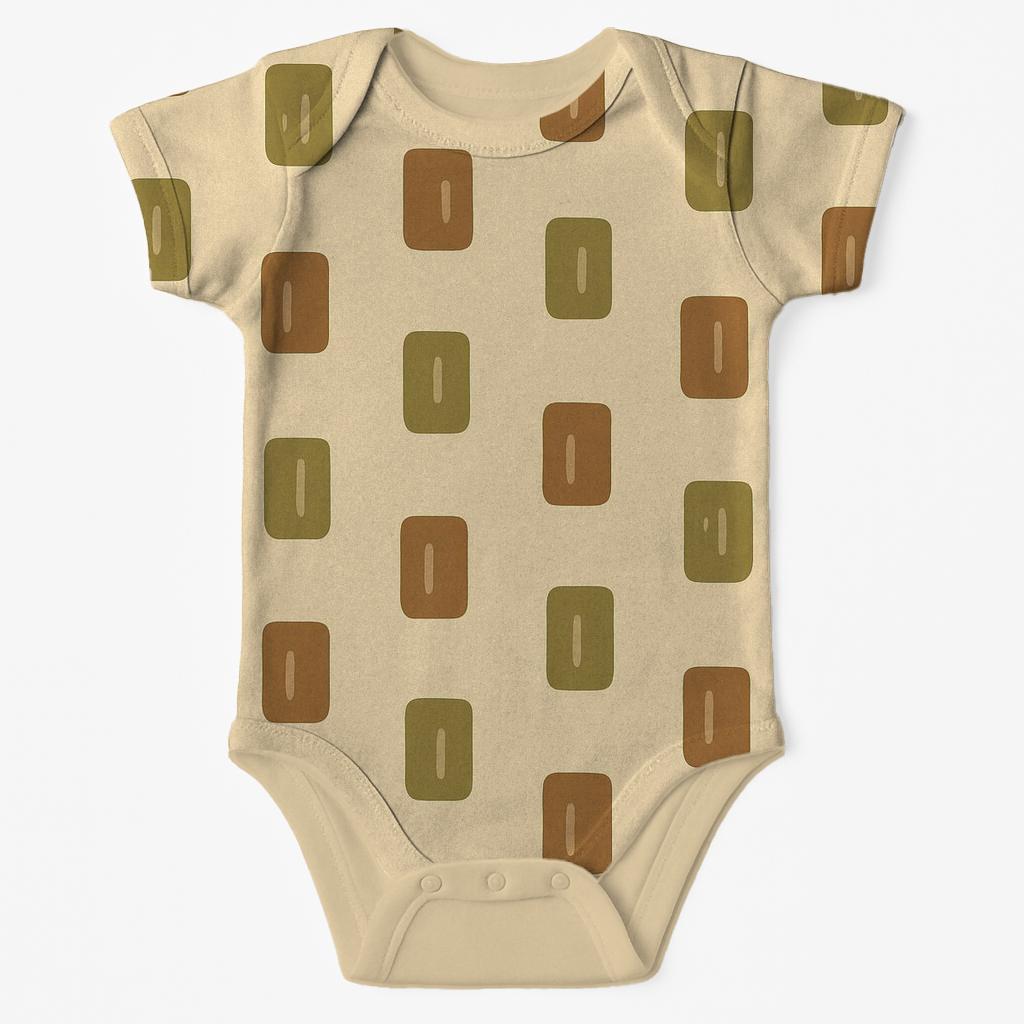 Quiet Bark Fragment Offset comfortable snap baby bodysuits
