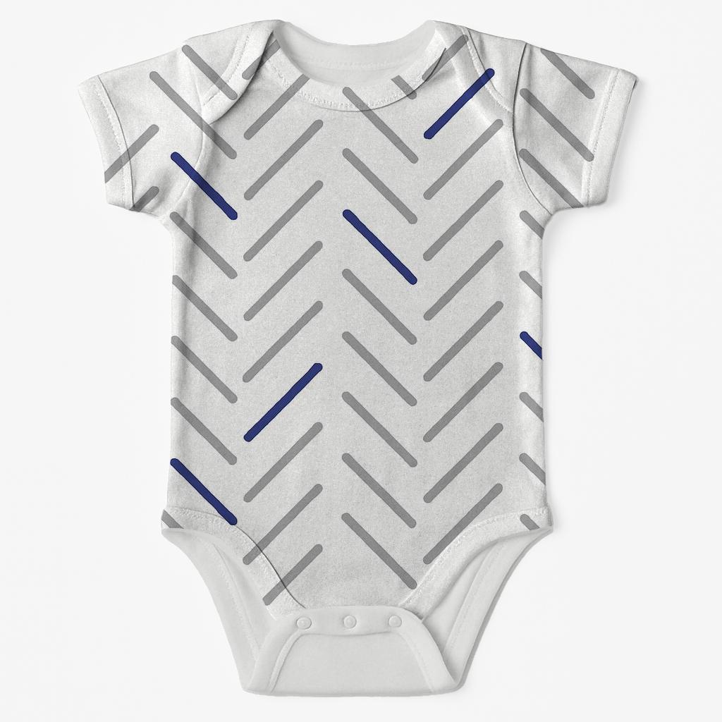 Herringbone Micro Bars sleeveless baby bodysuits