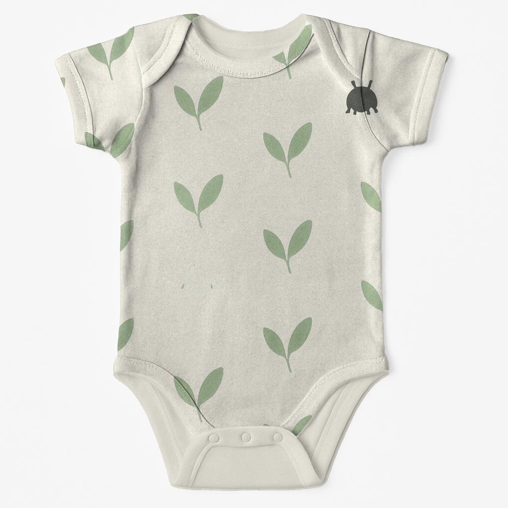 Silhouette Creature Accent Dots organic baby bodysuits