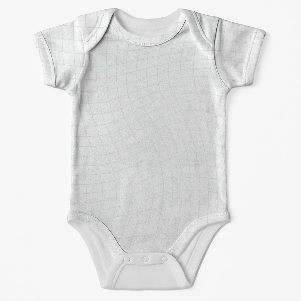 Moire Whisper Grids baby bodysuits for newborns
