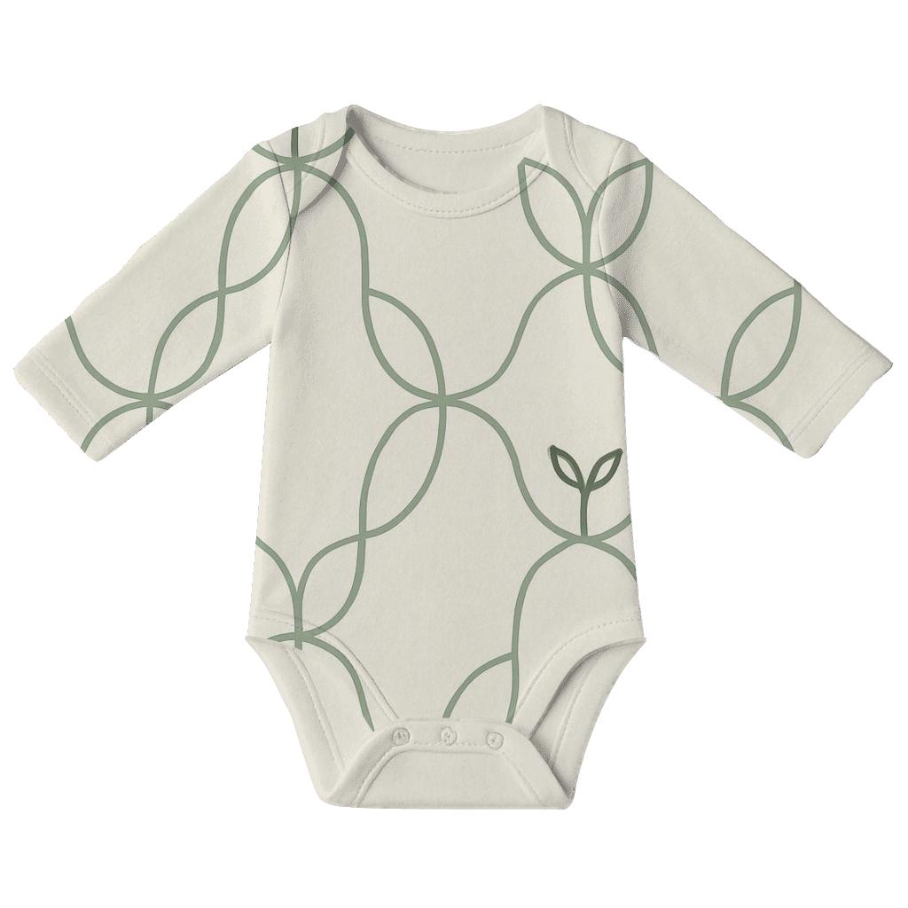 Soft Liana Loop Grid unique printed baby bodysuits