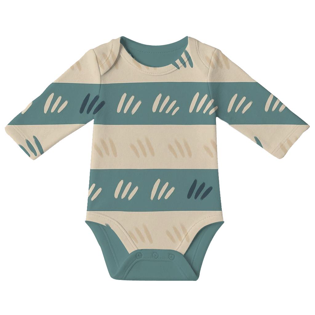 Palm Frond Banding Repeat sleeveless baby bodysuits