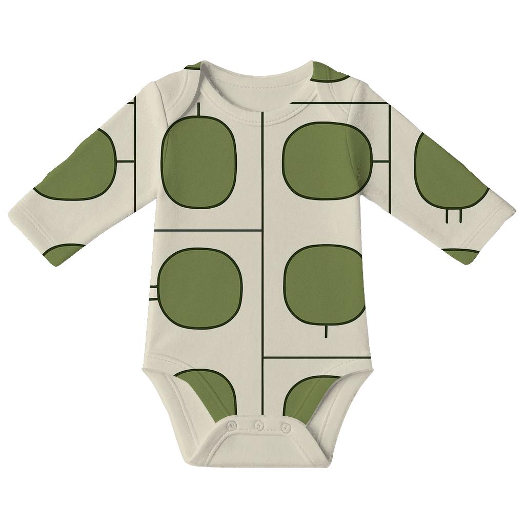Rounded Pod Tile With Stem Notches soft cotton baby bodysuits