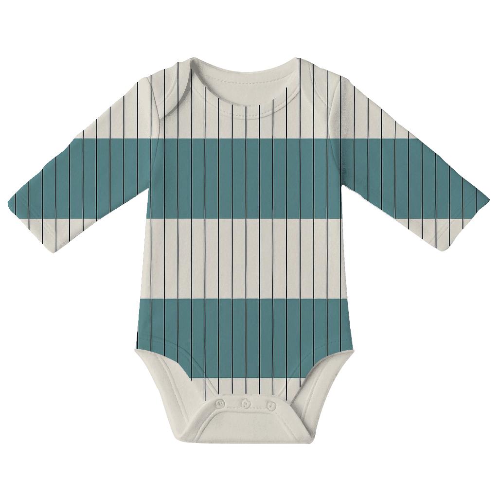 Wide Stripe Interlace unique printed baby bodysuits