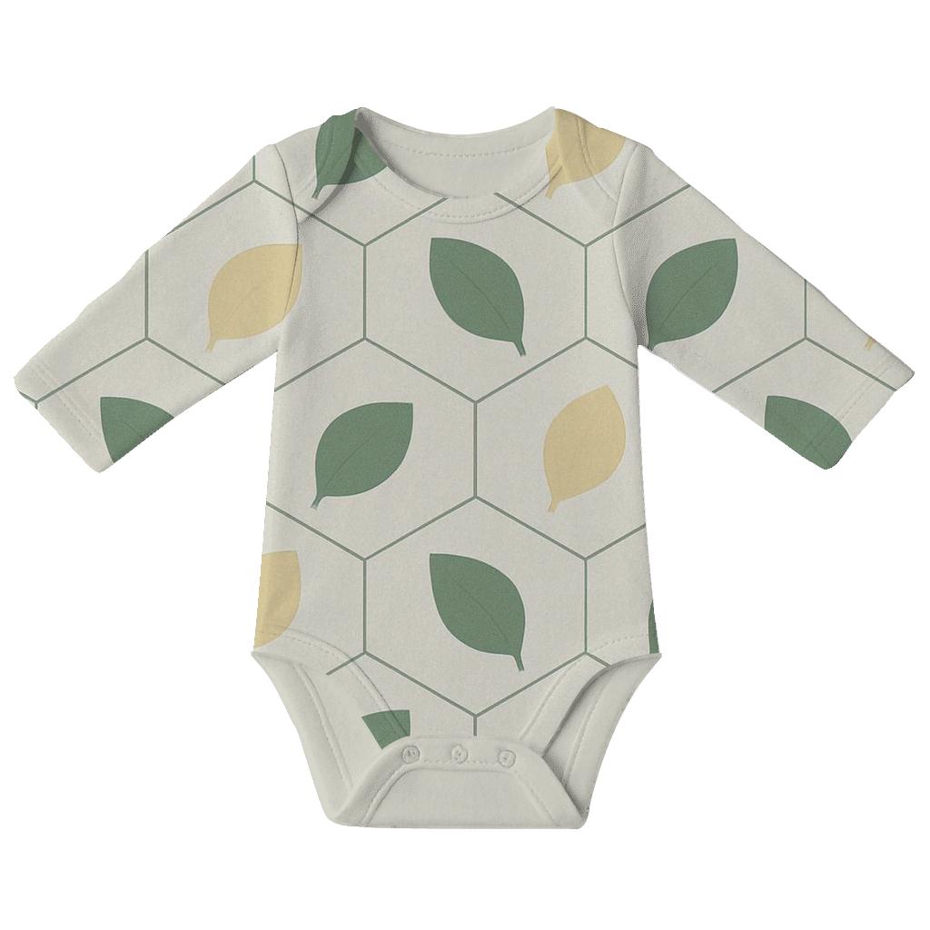 Leaf Tessellation Soft Hex Patch baby bodysuits for newborns