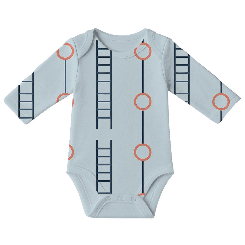 Ringlet Ladder Lines organic baby bodysuits