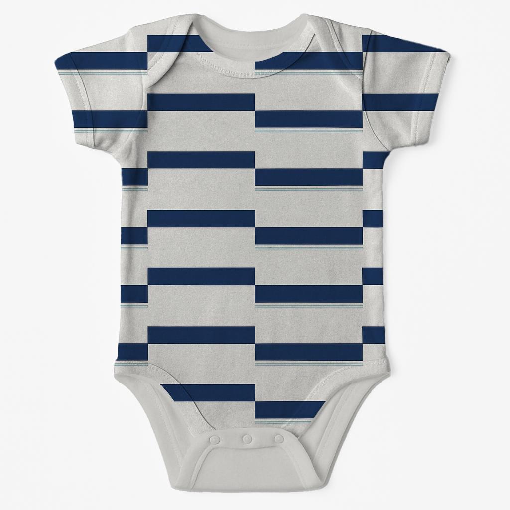 Soft Stair Stripe Field sleeveless baby bodysuits