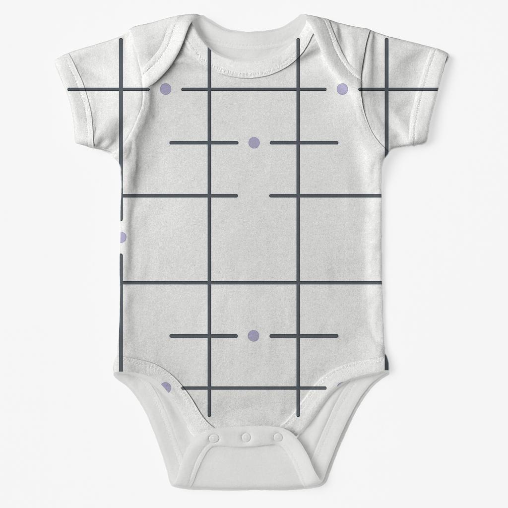 Calm Knotless Weave Lines custom baby bodysuits