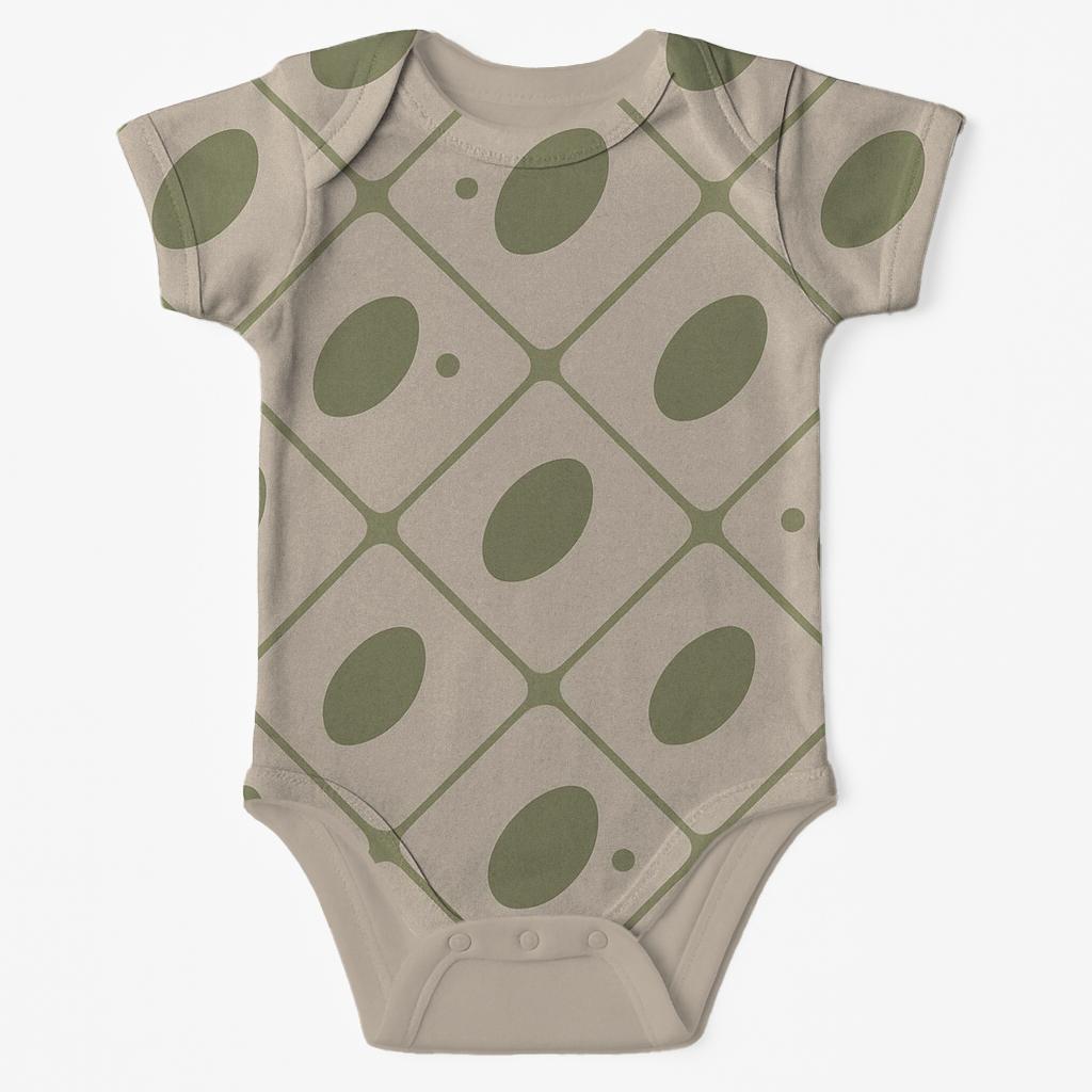 Rounded Pod Cell Repeat kimono style baby bodysuits