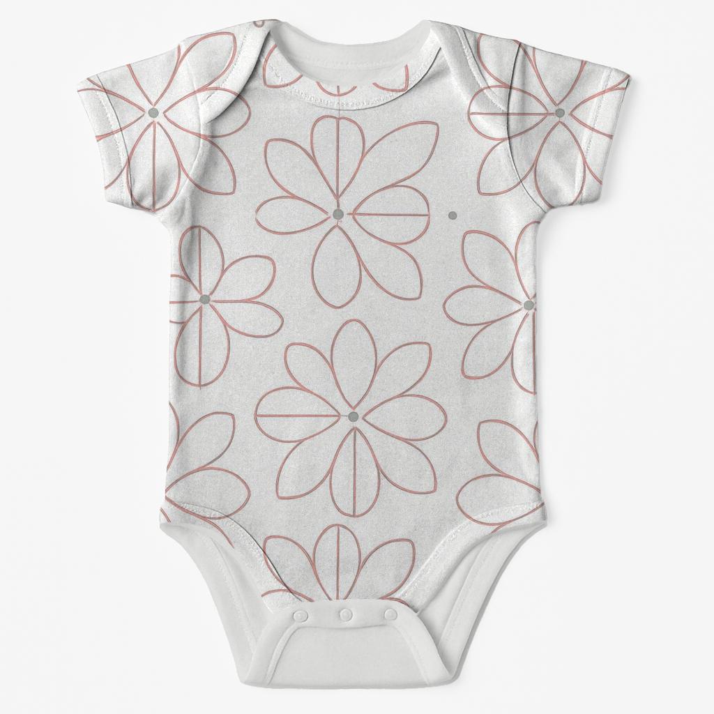 Petal Module Lattice sleeveless baby bodysuits