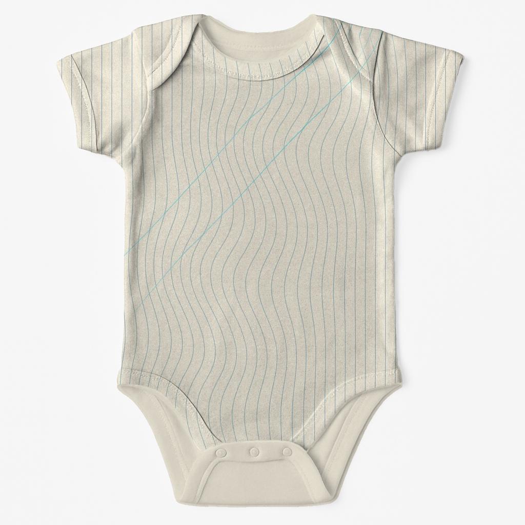 Moire Whisper Lanes comfortable snap baby bodysuits