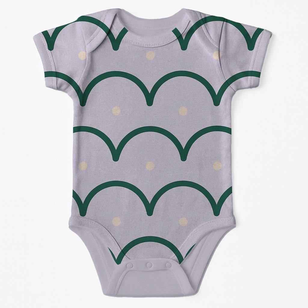 Canopy Dot Arc Chains unique printed baby bodysuits