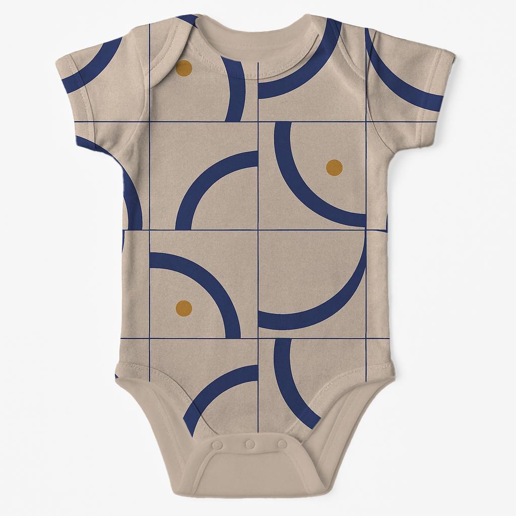 Quarter Arc Tile Rhythm baby bodysuits for newborns