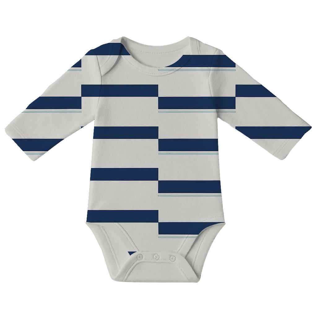 Soft Stair Stripe Field unique printed baby bodysuits