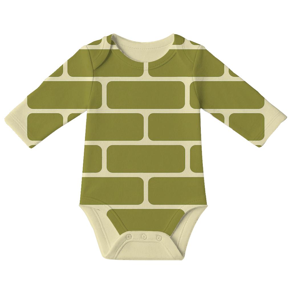 Rounded Brick Offset Blocks comfortable snap baby bodysuits