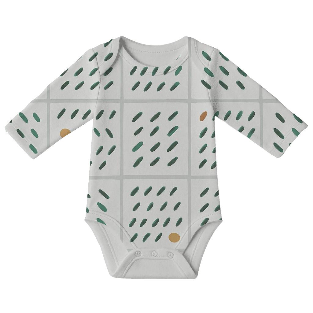 Leaf Hatch Quilt Grid comfortable snap baby bodysuits