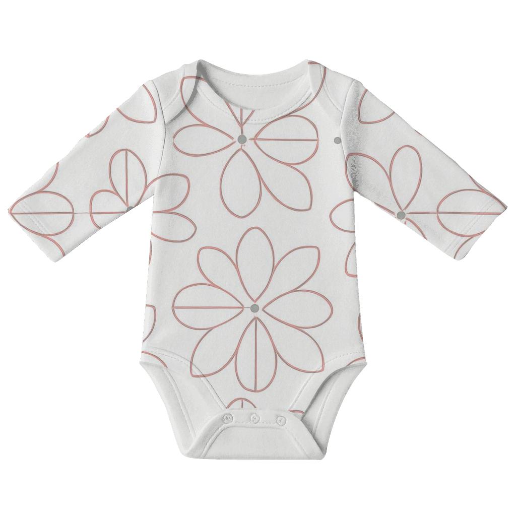 Petal Module Lattice soft cotton baby bodysuits