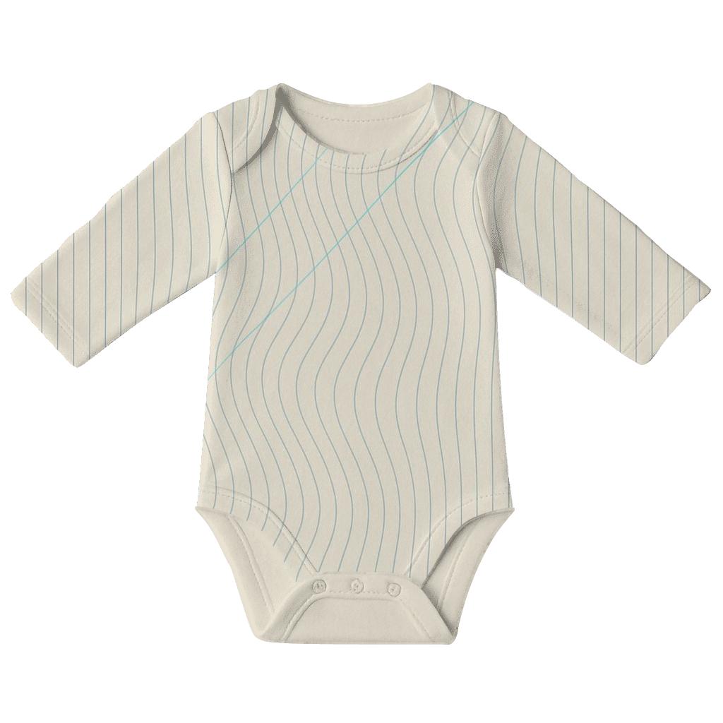 Moire Whisper Lanes kimono style baby bodysuits