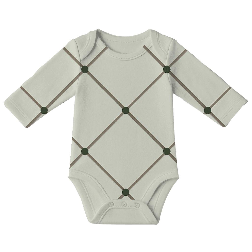 Branch Weave Minimal Lattice kimono style baby bodysuits