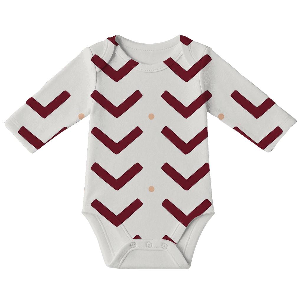 Chevron Pause Steps sleeveless baby bodysuits