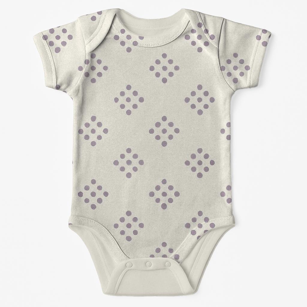 Soft Diamond Offset Dots soft cotton baby bodysuits