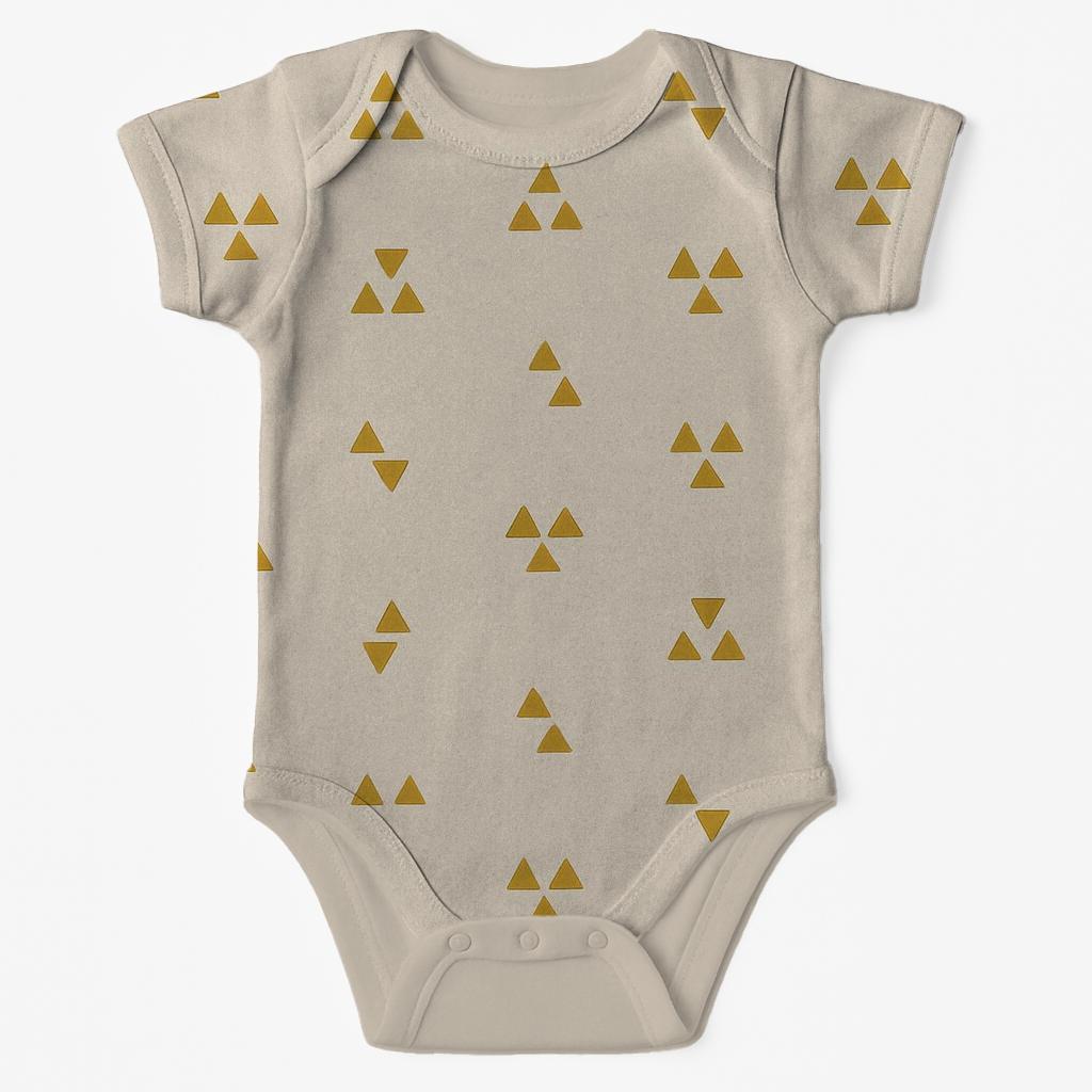 Mini Triangle Drift Grid baby bodysuits for newborns