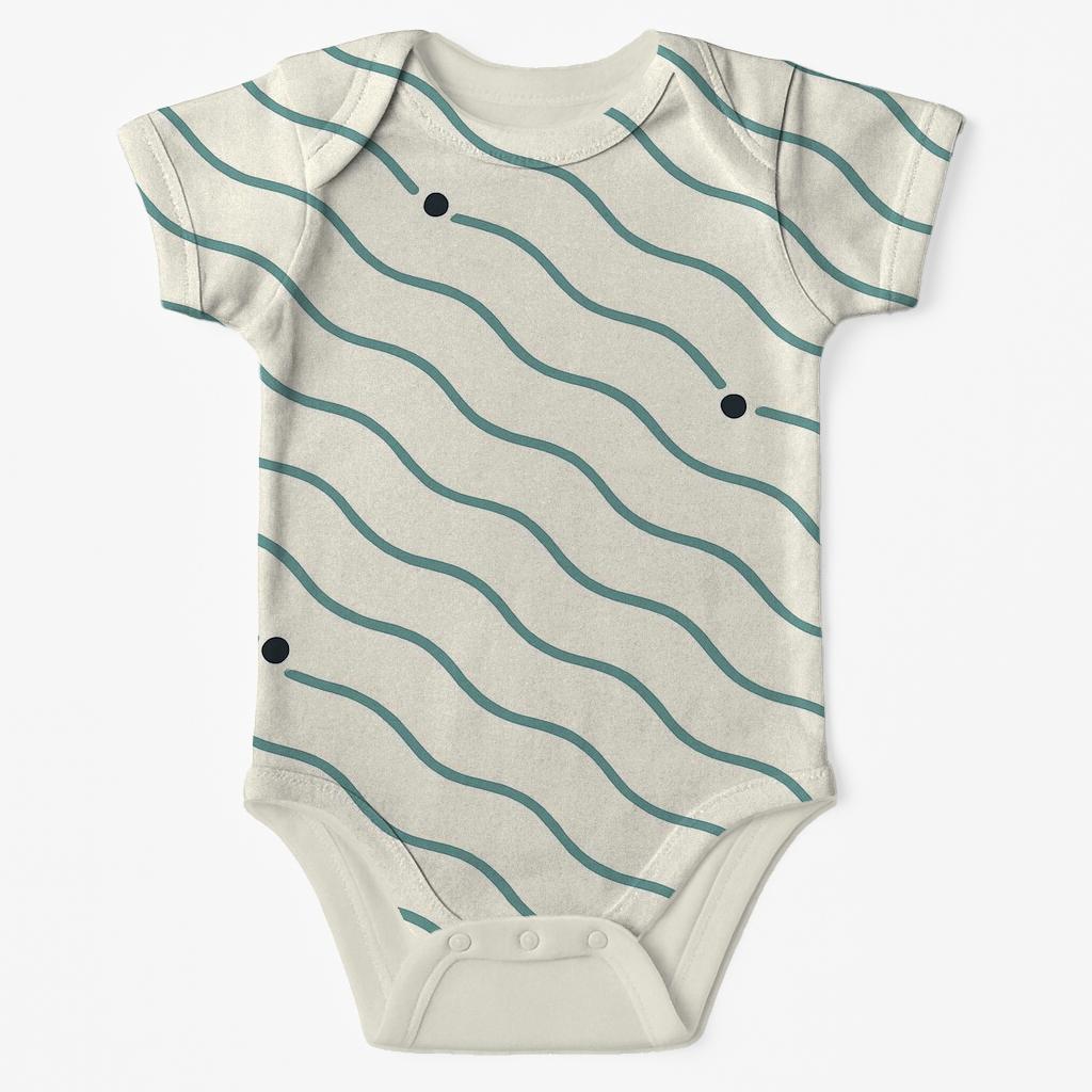 Ripple Vine Step Pattern personalized infant bodysuits