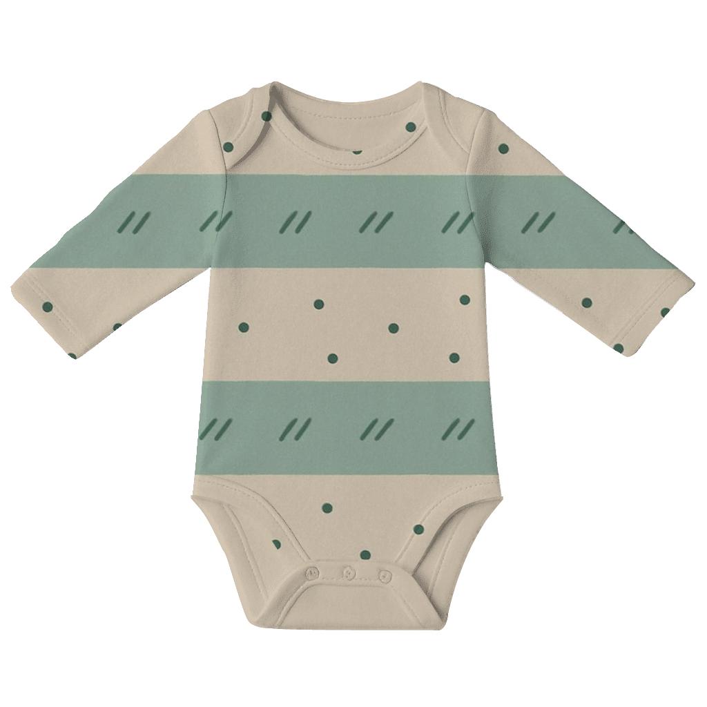 Seeded Frond Bands kimono style baby bodysuits