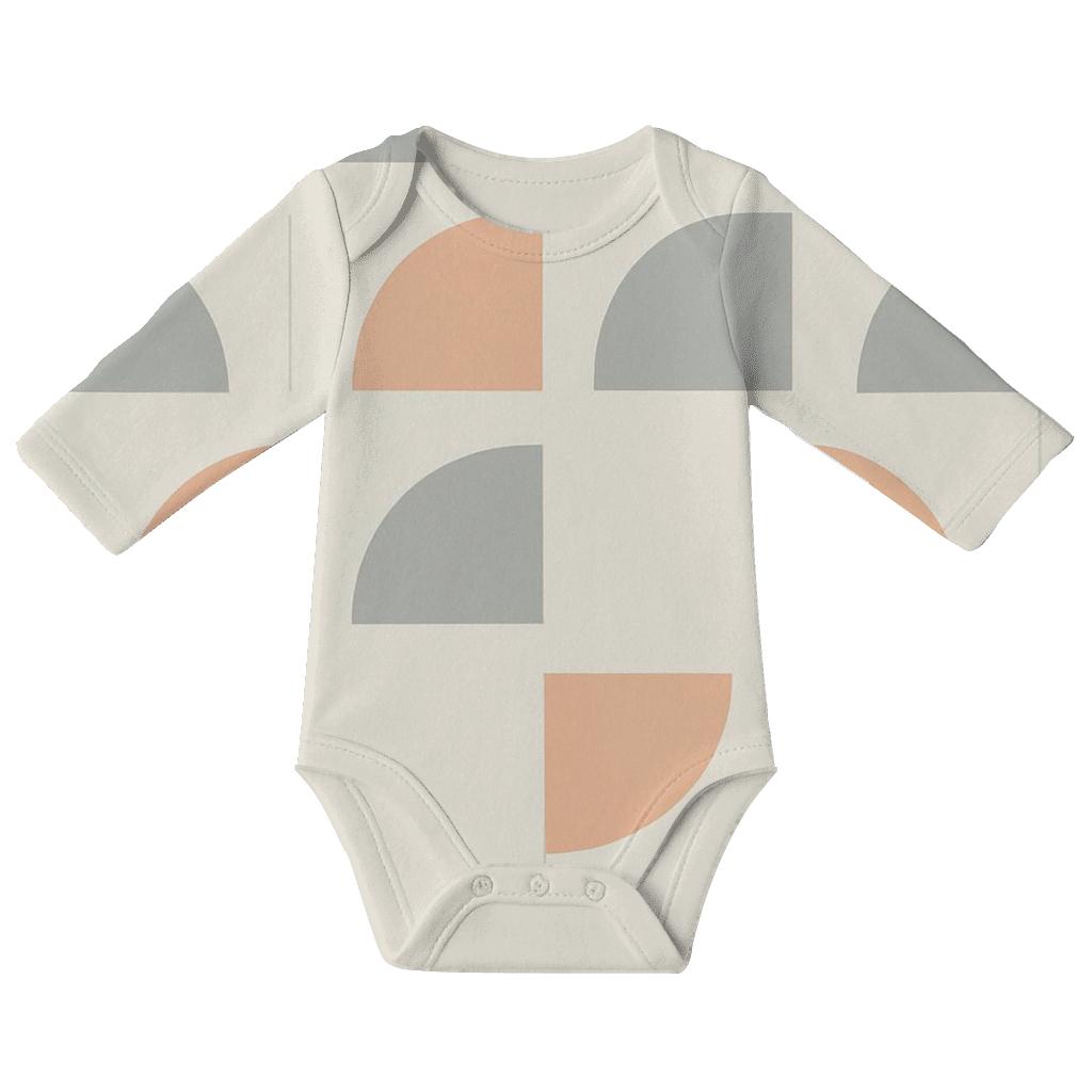 Quiet Corner Quarter Circles comfortable snap baby bodysuits