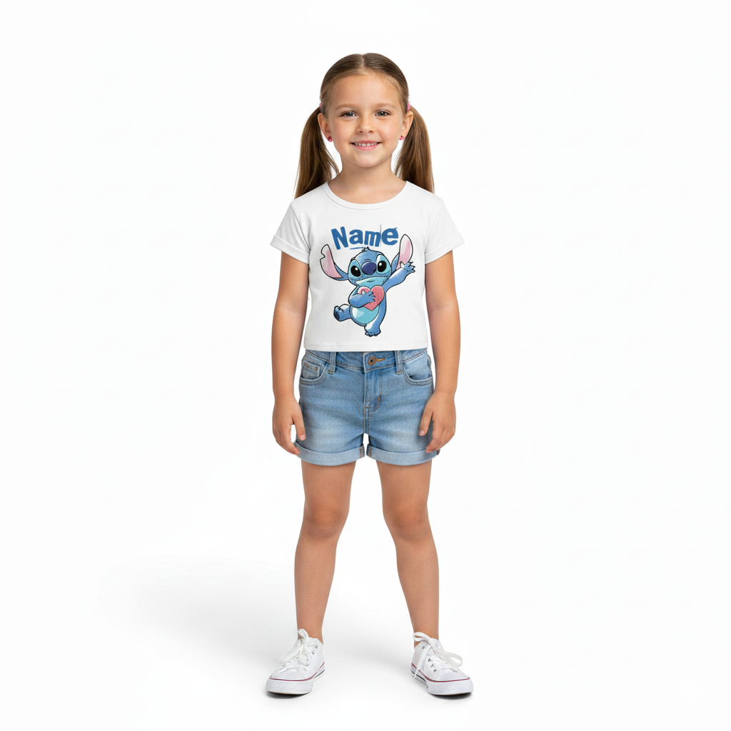 Personalized Summer Short Sleeve T Shirt for Kids with Custom Text