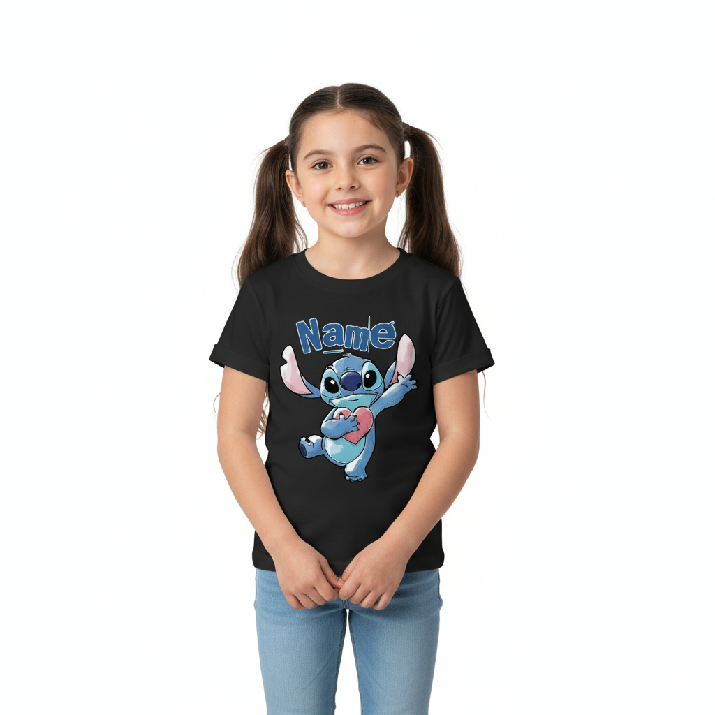 Personalized Summer Short Sleeve T Shirt for Kids with Custom Text