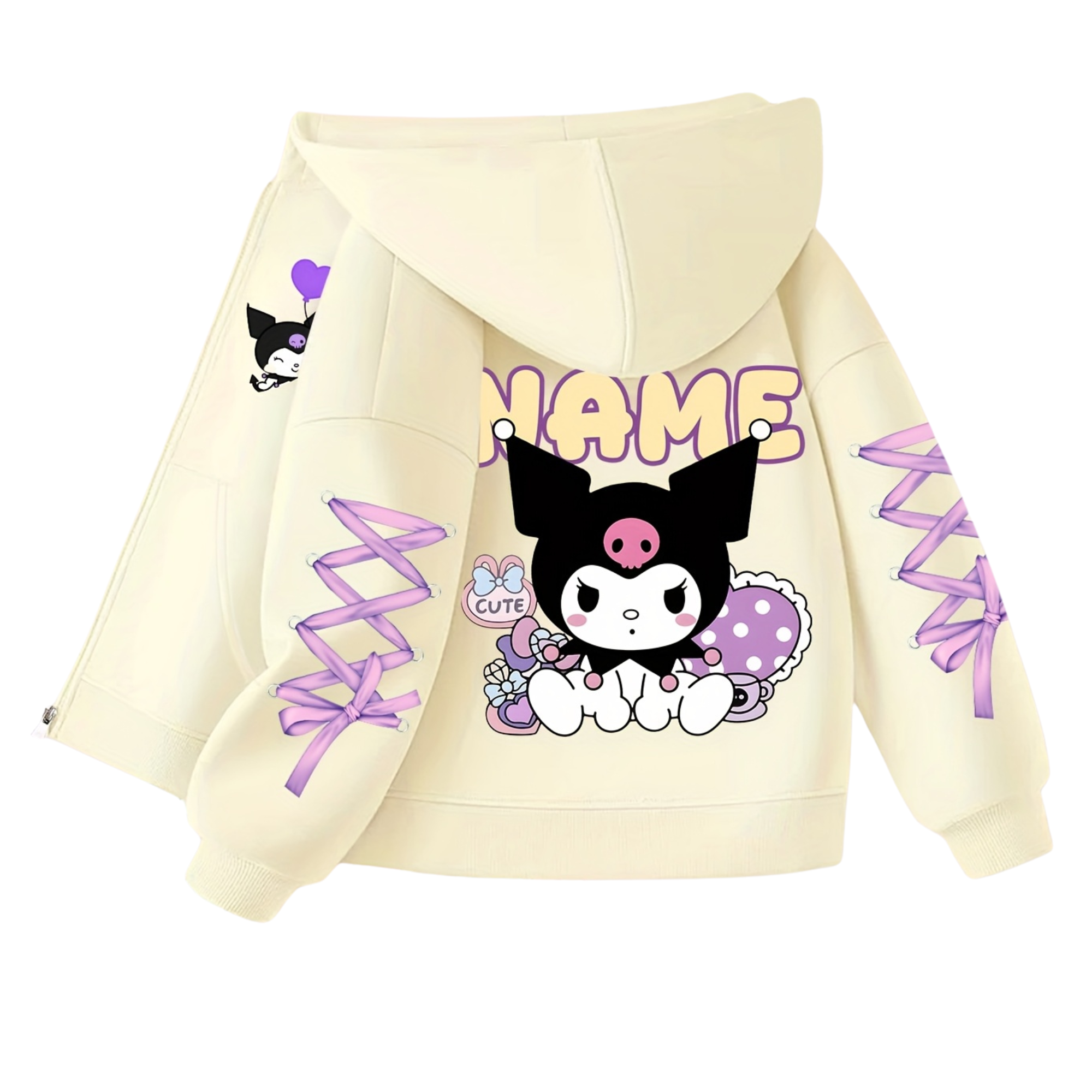 Comfortable Kuromi Themed Hoodie For Girls 