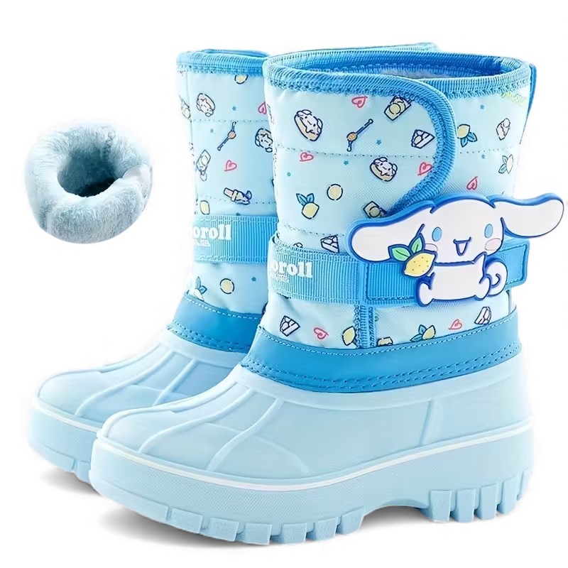 Hello Kitty Cartoon Print Winter Warm Snow Boots For Kids