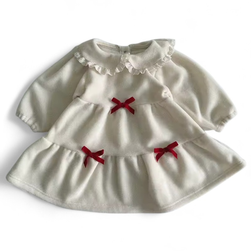 Cozy Fleece Christmas Dress For Girls