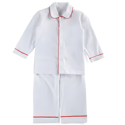 Kids Christmas Flannel Cotton Plaid Pajama Set For Siblings