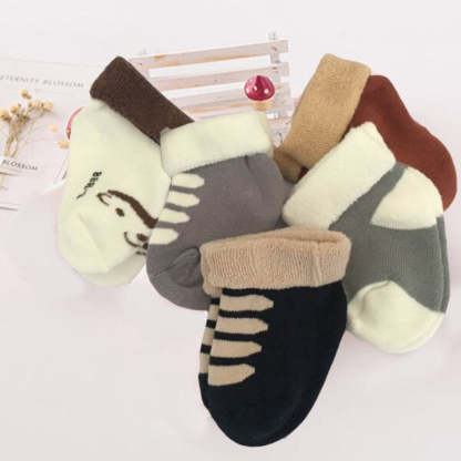 5 Pairs Of Baby Thick Soft Winter Socks-Children Cloth Shop