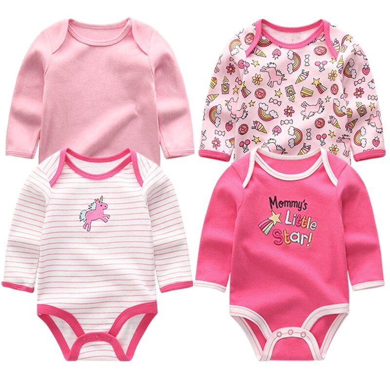 4Pcs Newborn Long-Sleeved Jumpsuits-Children Cloth Shop