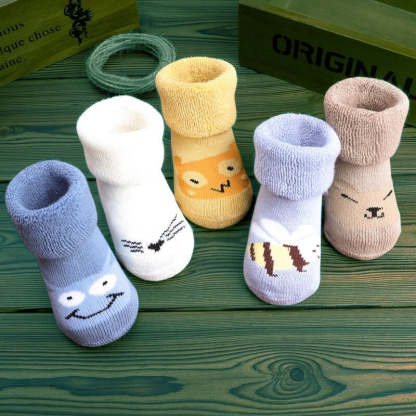 5 Pairs Of Baby Thick Soft Winter Socks-Children Cloth Shop