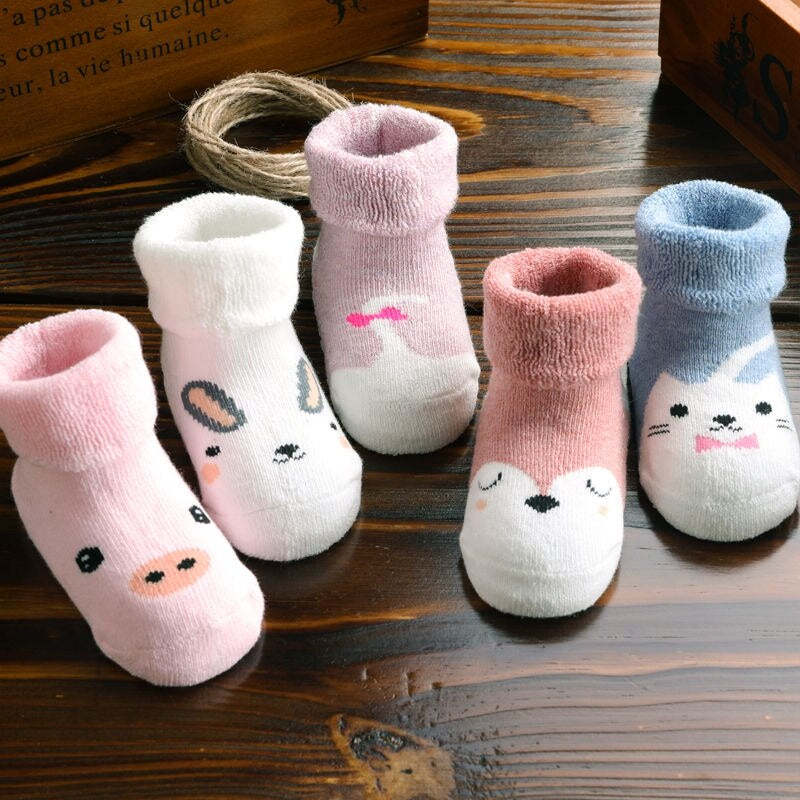 5 Pairs Of Baby Thick Soft Winter Socks-Children Cloth Shop