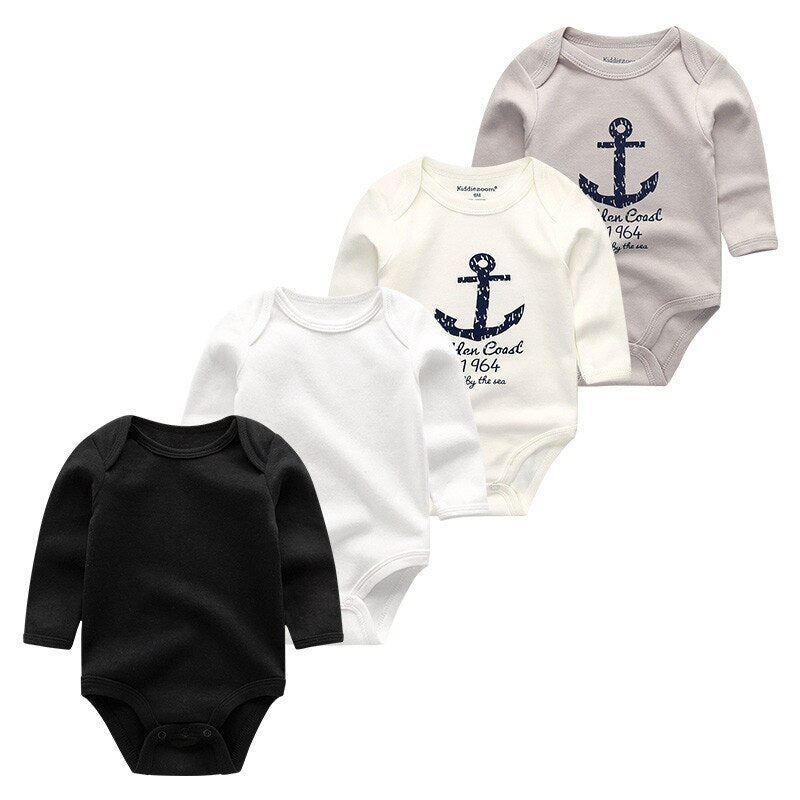 4 Pcs Of Newborn Long-Sleeved Jumpsuits Set-Children Cloth Shop