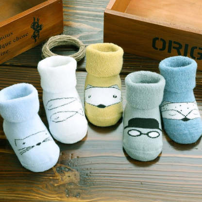 5 Pairs Of Baby Thick Soft Winter Socks-Children Cloth Shop