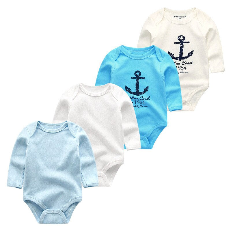 4 Pcs Of Newborn Long-Sleeved Jumpsuits Set-Children Cloth Shop