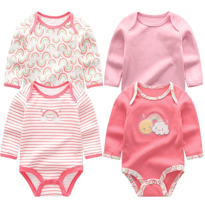 4Pcs Newborn Long-Sleeved Jumpsuits-Children Cloth Shop